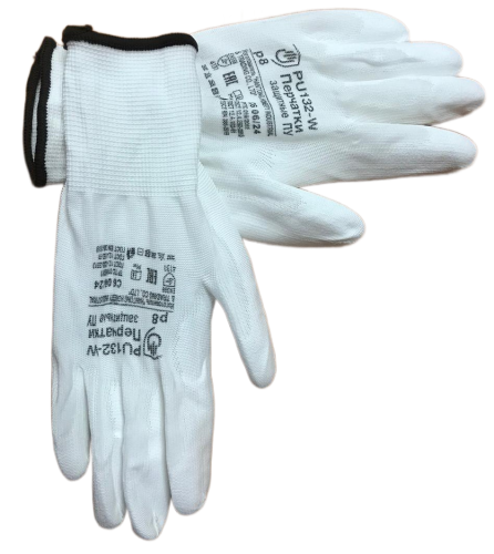 Перчатки нейлоновые с ПУ покрытием (размер 8)